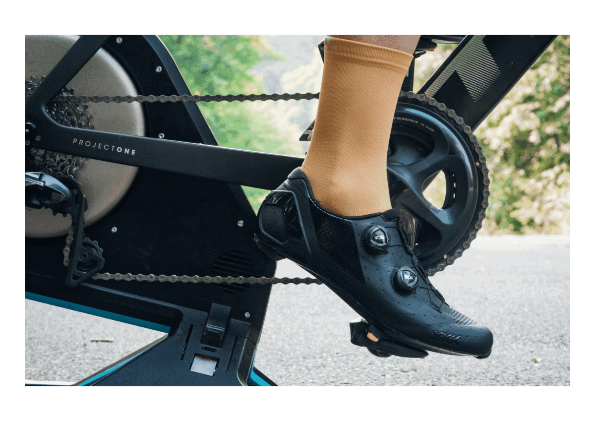 Ankle compensation during when reducing saddle height.