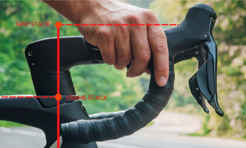 Bicycle grip stack measurement